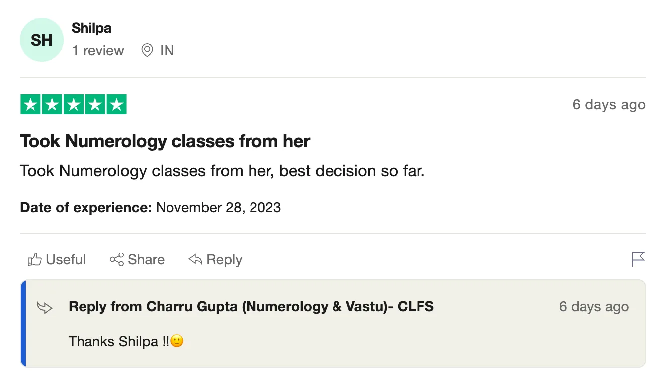 Charru Gupta Numerologist Testimonial 4