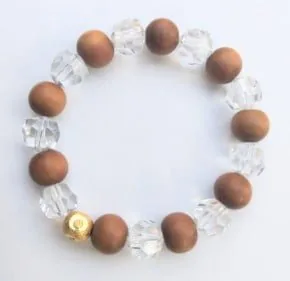 Wooden crystal bracelet numerology yantra